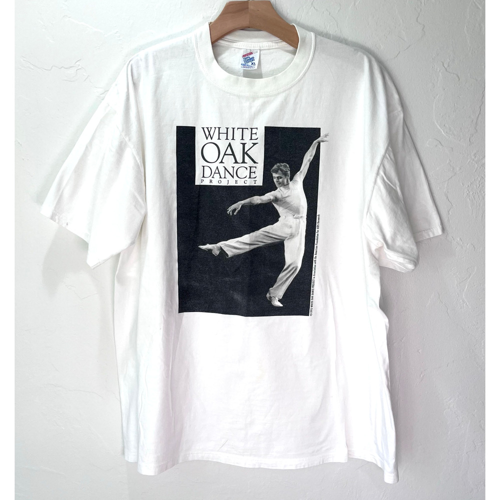 Vintage 90s White Oak Dance Project T-Shirt Sz XL Mikhail Baryshnikov 1993 Tee